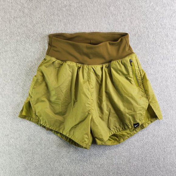 Nike Shorts Womens XS Green Run Division 2 In 1 Ripstop Zip Pocket Running - Picture 14 of 14
